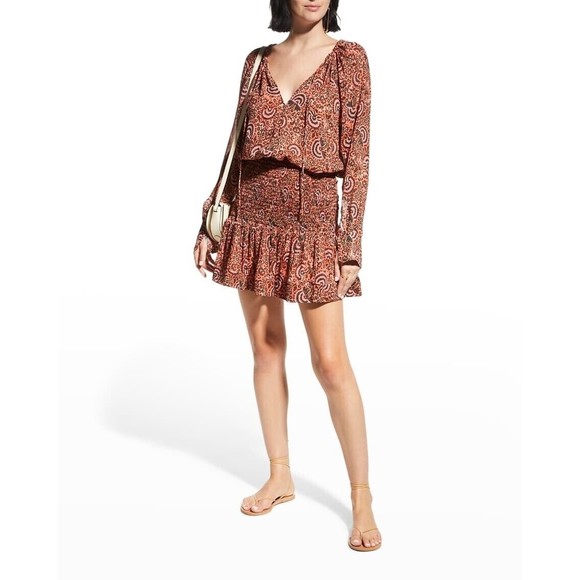 A.L.C. NWT Kade Silk Smocked Mini Skirt Size 4$395.00